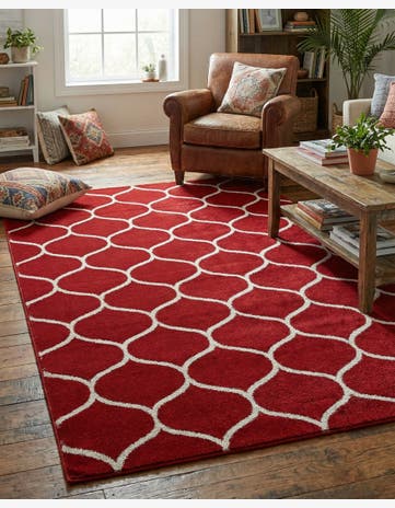 5' 3 x 8' Trellis Frieze Rug