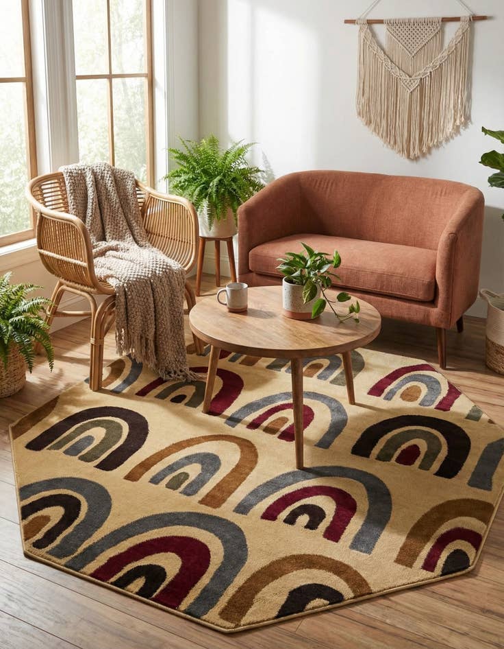 Detail image of 7' x 7' Cafe Octagon Rug