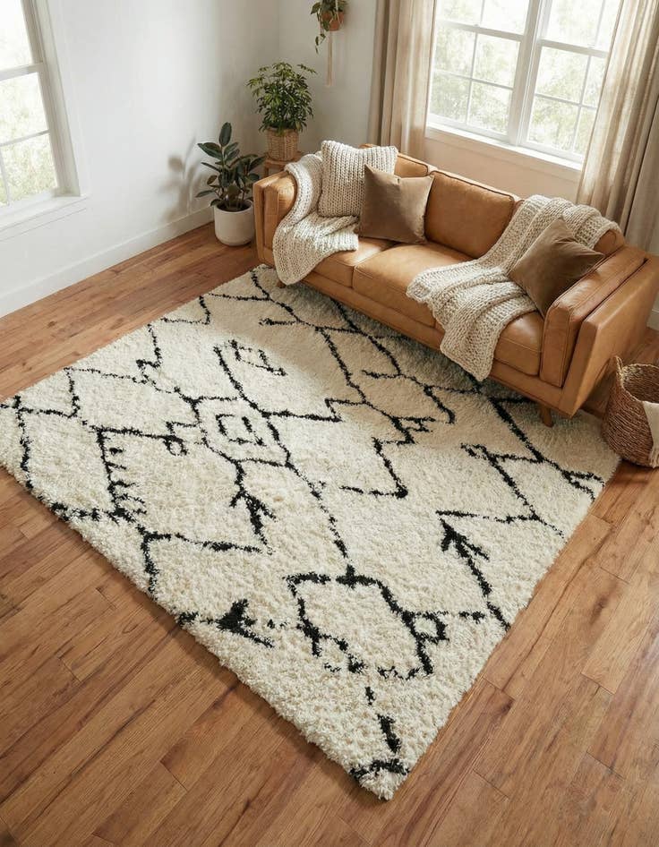 Detail image of 8' x 8' Infinity Shag Square Rug