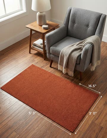 Terracotta Everyday Solid Rug