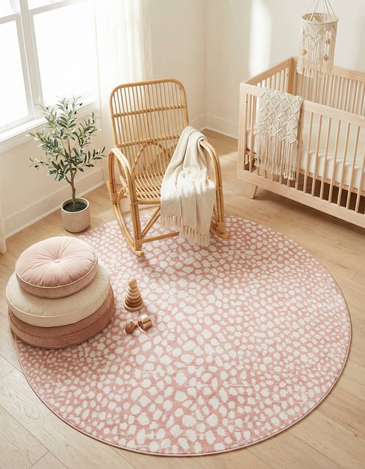 Detail image of 7' 10 x 7' 10 Kamala Washable Round Rug