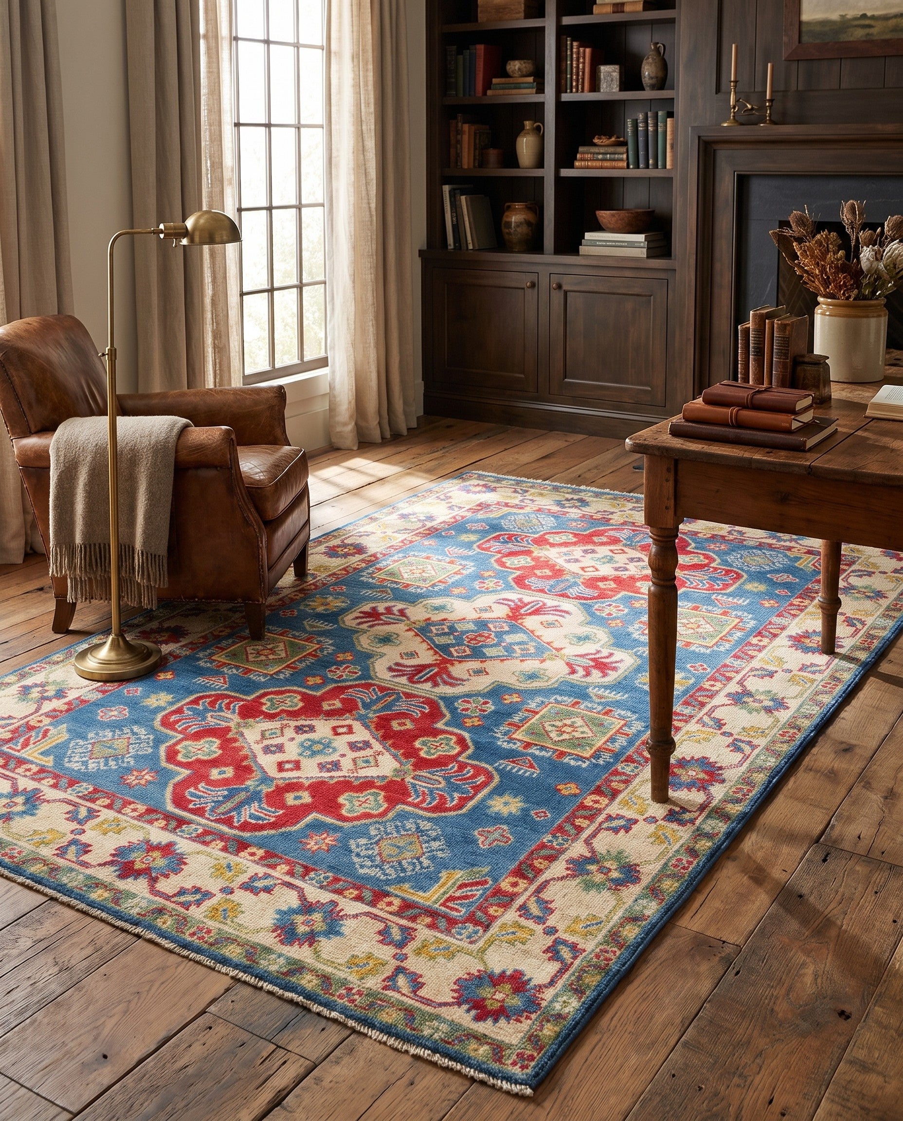 Detail image 3 of 12: 4' 1 x 6' 4 Hand Knotted Kazak Rug