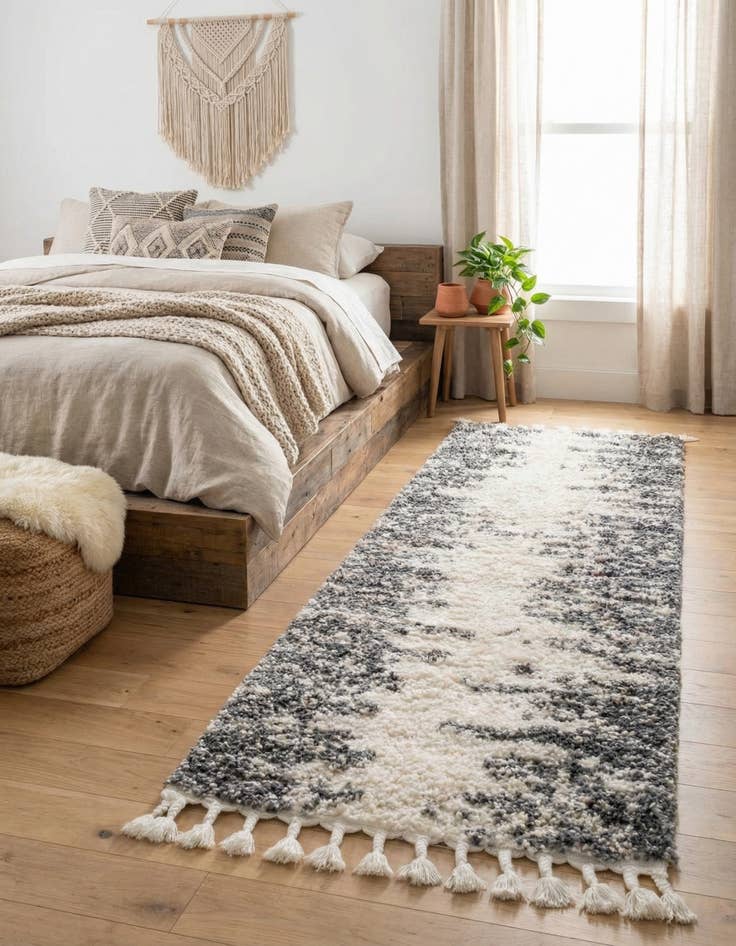 Detail image of 2' x 8' Serenity Shag Runner Rug