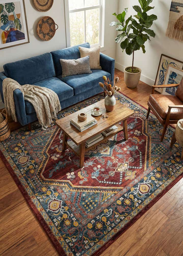 7' 10 x 7' 10 Kamala Washable Square Rug