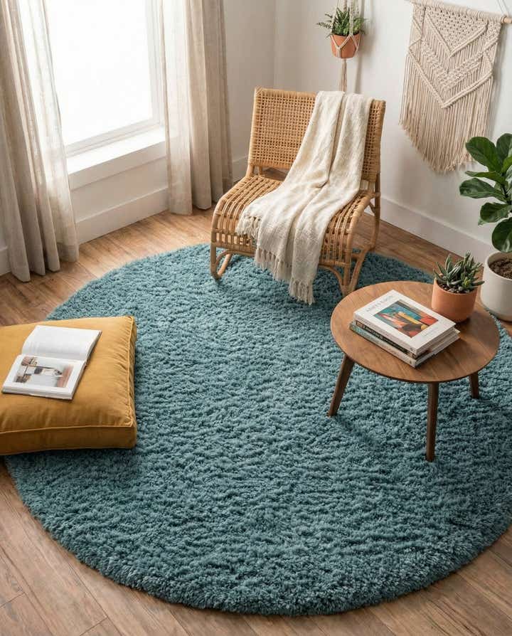 6' 7 x 6' 7 Infinity Shag Round Rug
