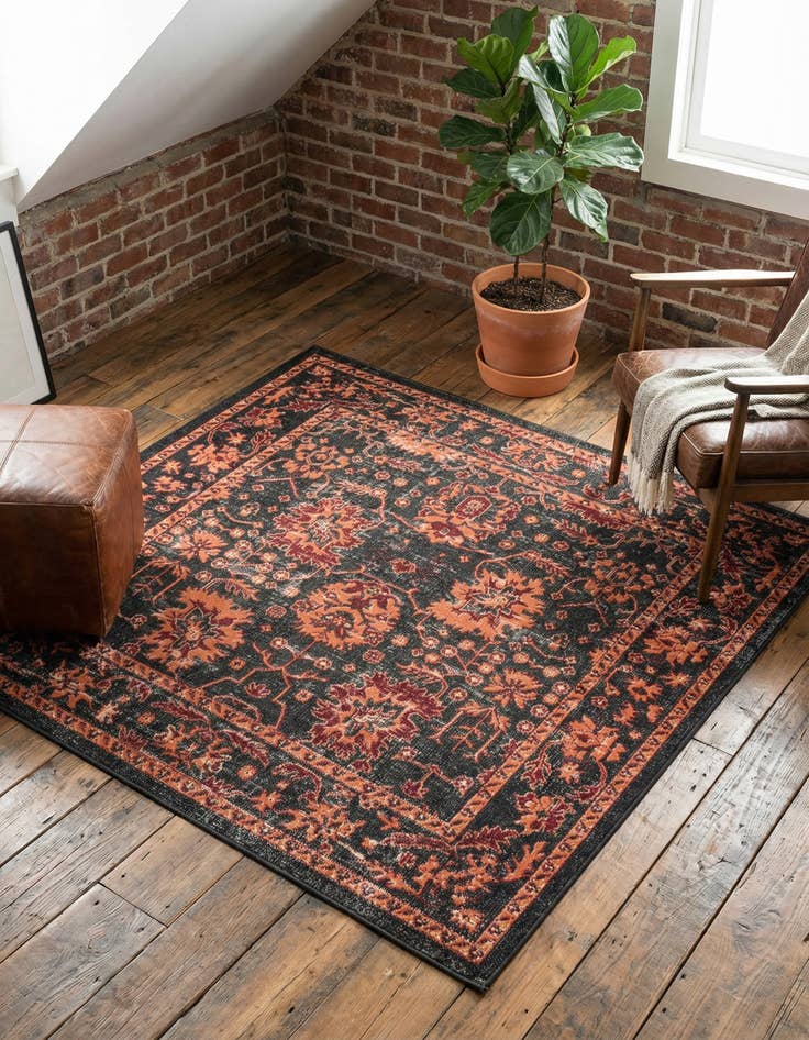 Detail image of 6' 1 x 6' 1 Lucerne Square Rug