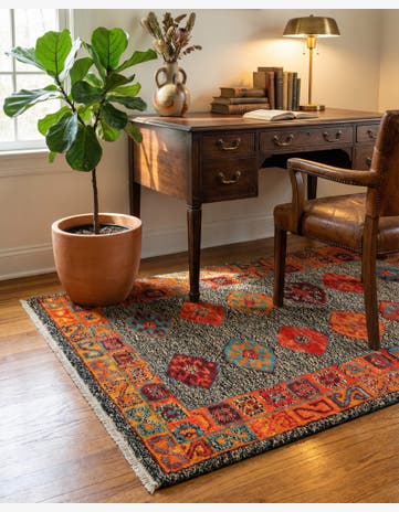 3' 3 x 5' 2 Hand Woven Balouch Wool Rug