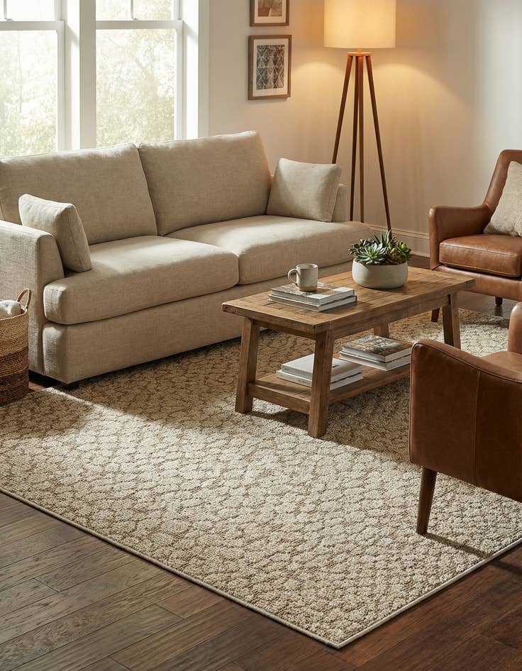 Detail image of 4' 1 x 6' 1  Washable Safari Indoor / Outdoor Rug