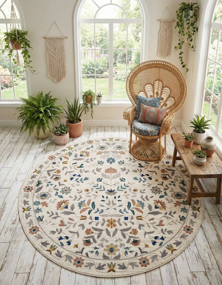 Detail image of 8' x 8' Blossom Round Rug