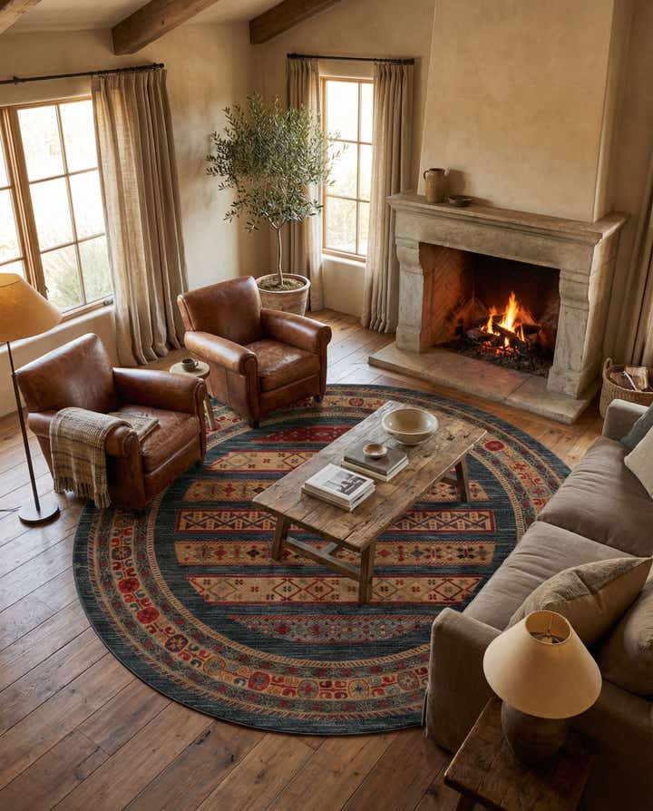 13' x 13' Kashkuli Gabbeh Round Rug