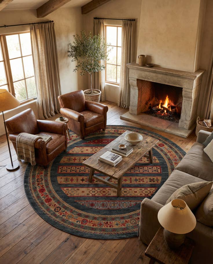 Detail image of 13' x 13' Kashkuli Gabbeh Round Rug
