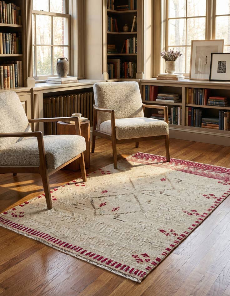 Detail image of 4' 2 x 6' 1 Hand Knotted Darya Wool Rug