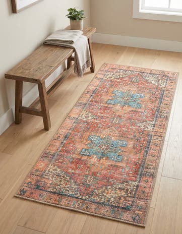 2' x 4' Washable Timeless Runner Rug