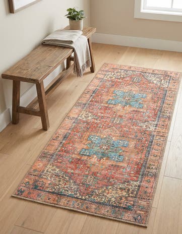 2' x 4' Washable Timeless Runner Rug