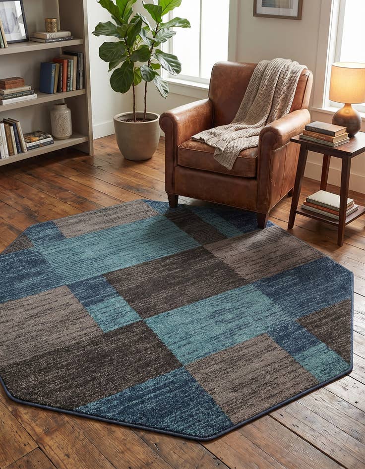 Detail image of 5' 3 x 5' 3 Equinox Octagon Rug