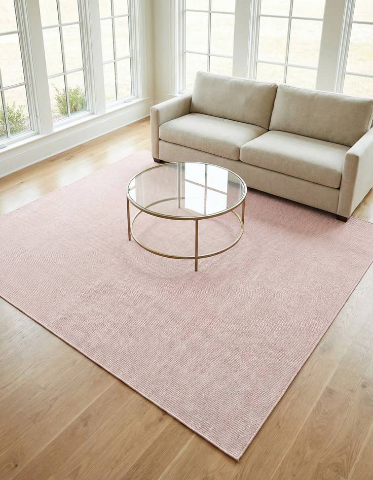 Detail image of 7' 10 x 7' 10 Washable Solid Indoor / Outdoor Square Rug