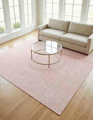 7' 10 x 7' 10 Easy-Clean Solid Indoor / Outdoor Square Rug
