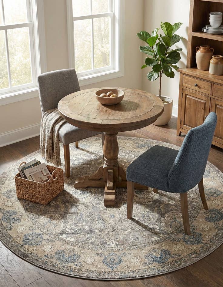 Detail image of 5' x 5' Viola Round Rug