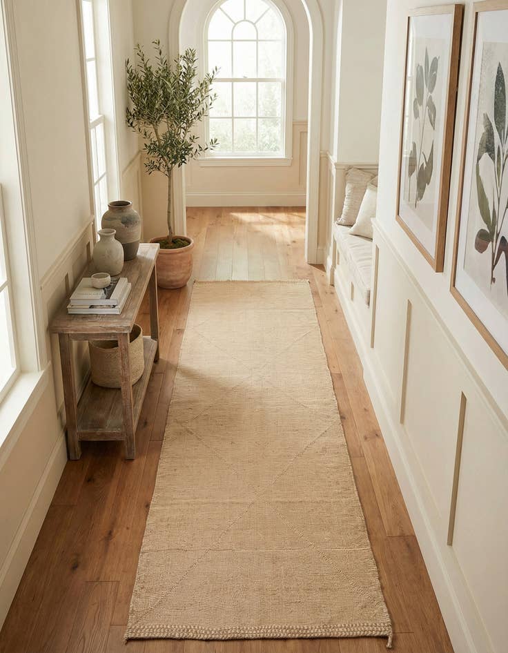 Detail image of 5' 2 x 9' 6 Hand Knotted Moroccan Wool Runner Rug