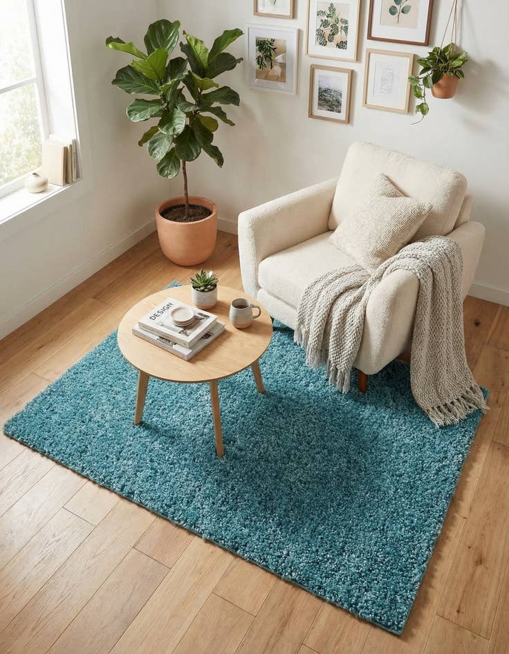 Detail image of  3' 3 x 5' 3 Soft Solid Shag Rug