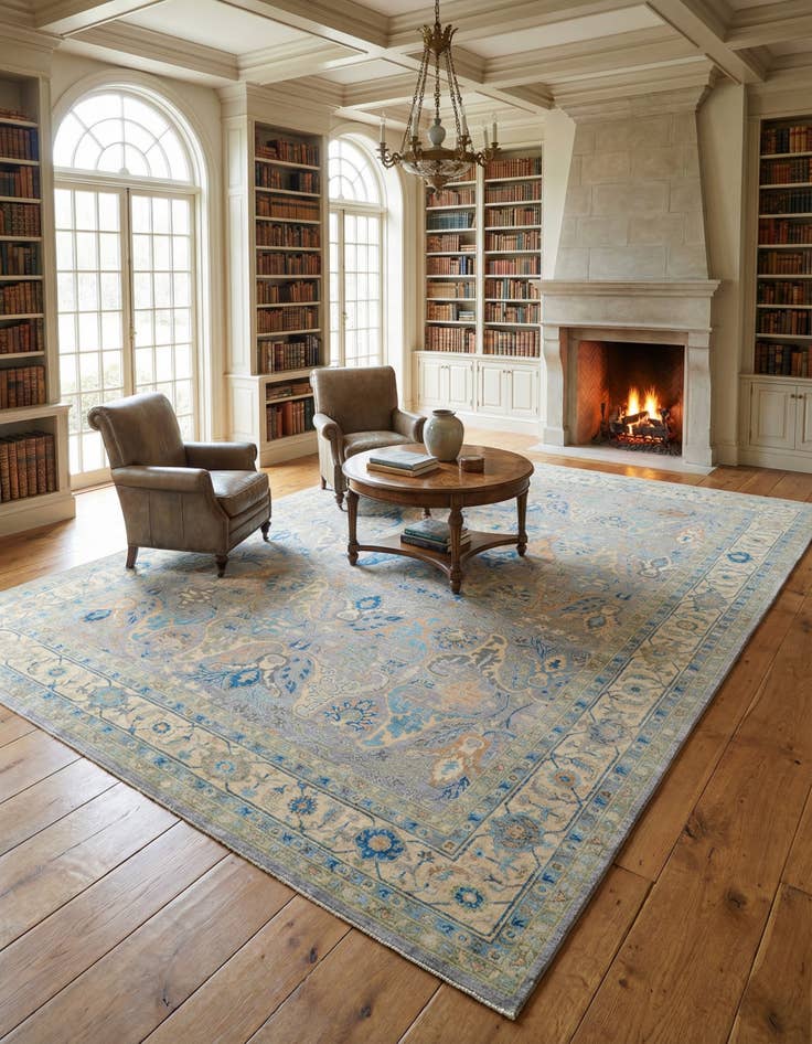 Detail image of 13' x 17' 9 Hand Knotted Oushak Wool Rug