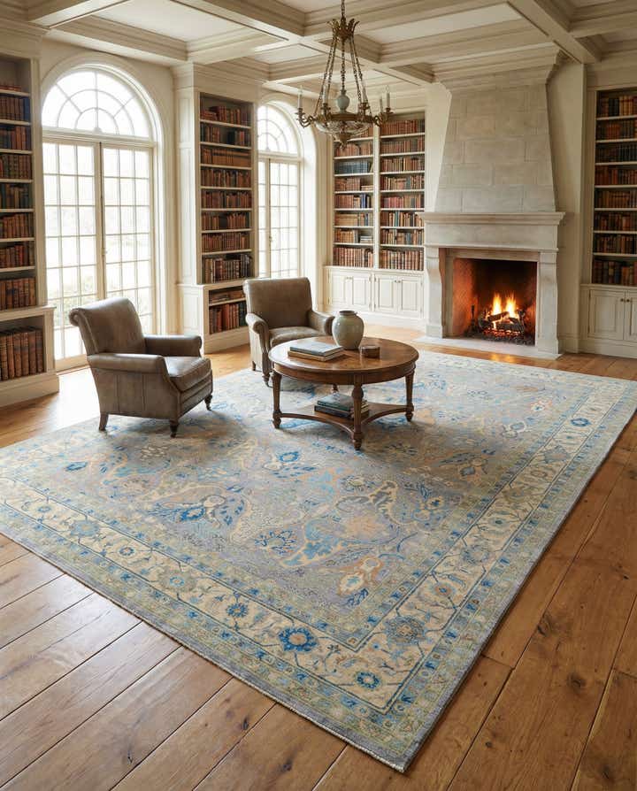 13' x 17' 9 Hand Knotted Oushak Wool Rug