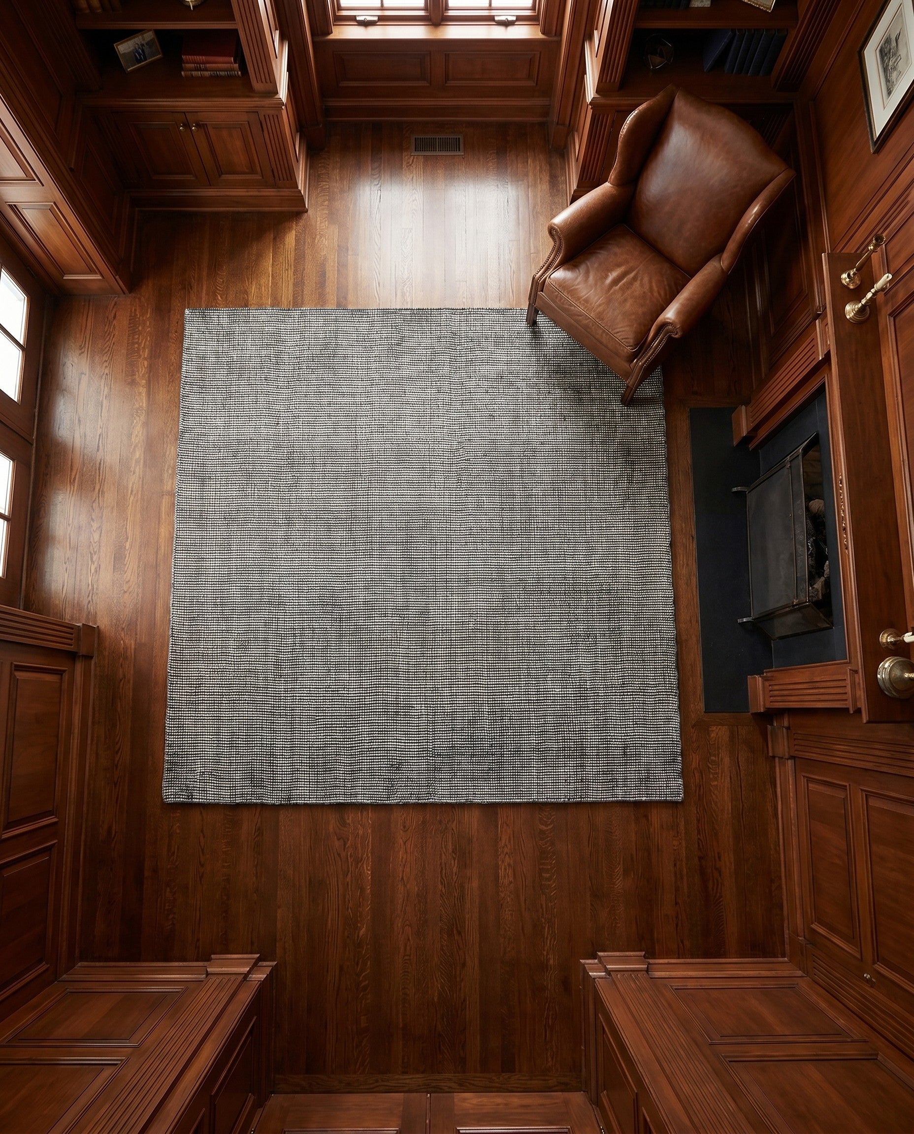 6' 1 x 6' 1 Hand Woven Jill Zarin English Manor Wool Square Rug