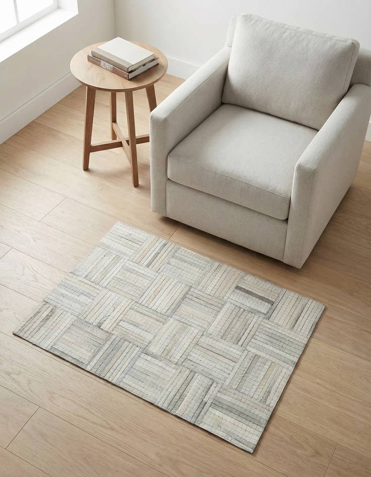 Detail image of 2' x 3' 1 Cowhide Leather Rug