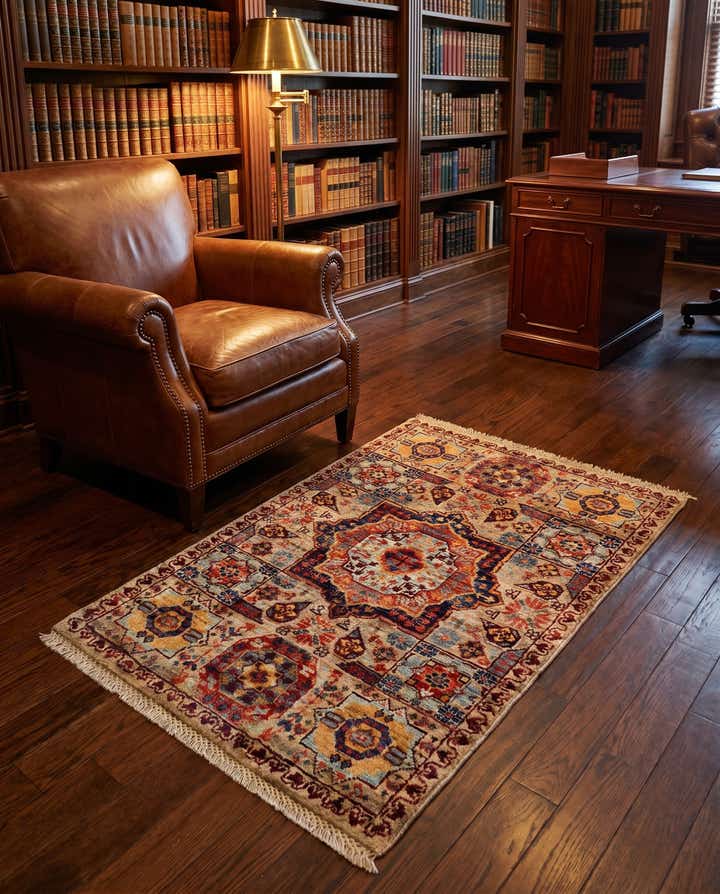 2' x 3' Hand Knotted Mamluk Ziegler Rug