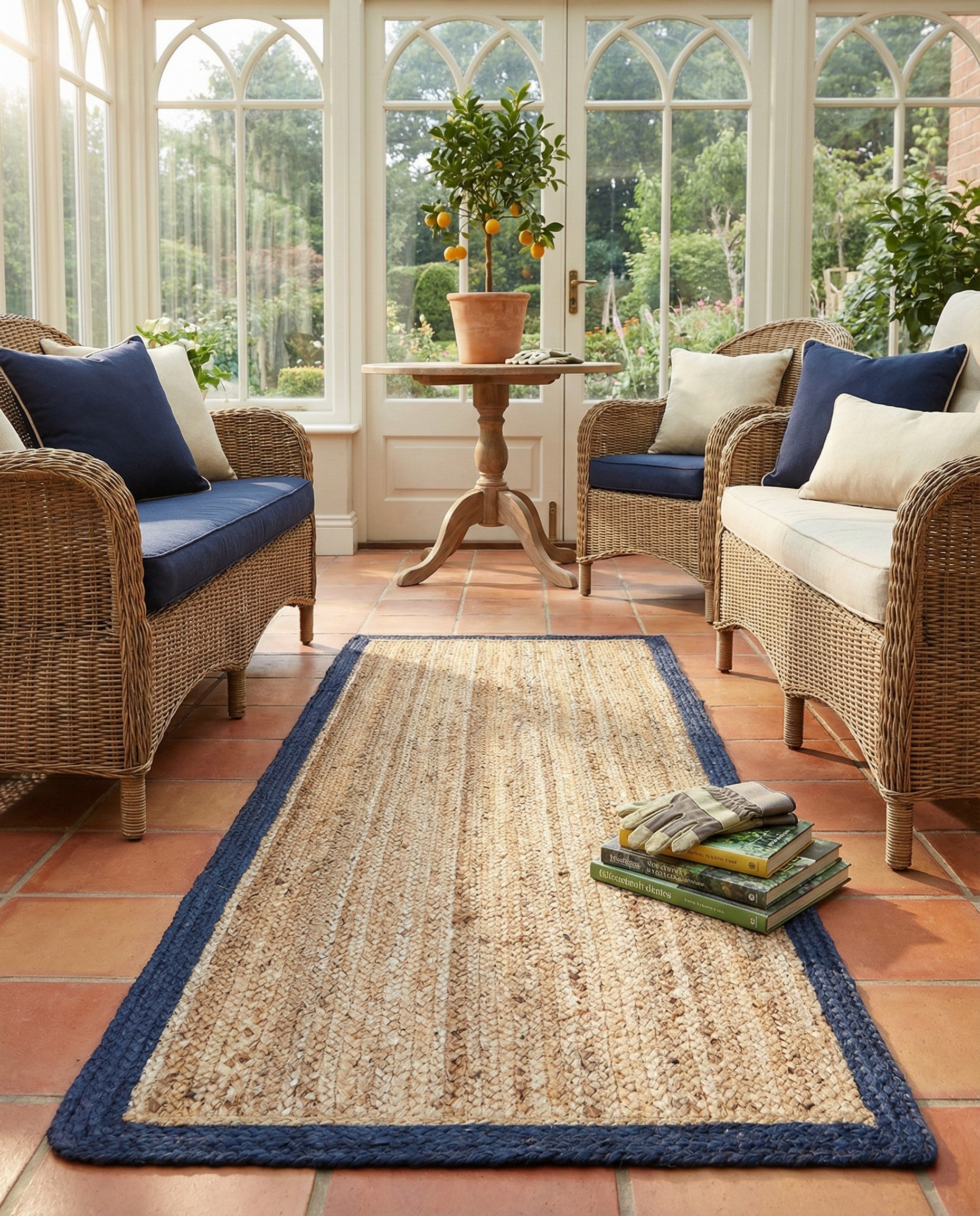 2' 7 x 6' 1 Handmade Braided Jute Runner Rug