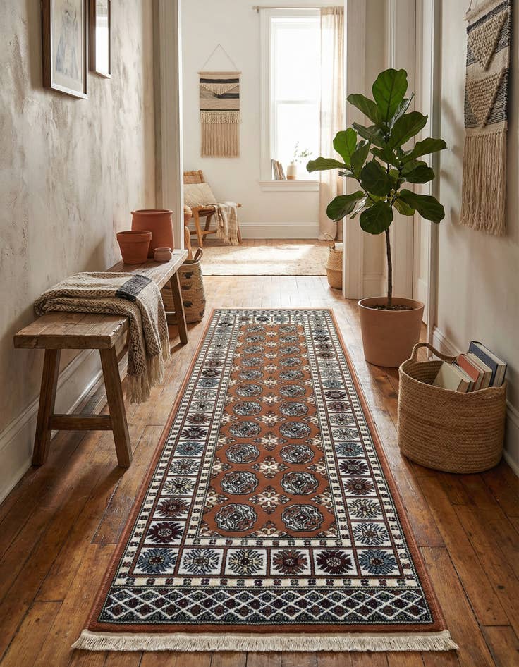 Detail image of 2' x 6' Nain Design Runner Rug