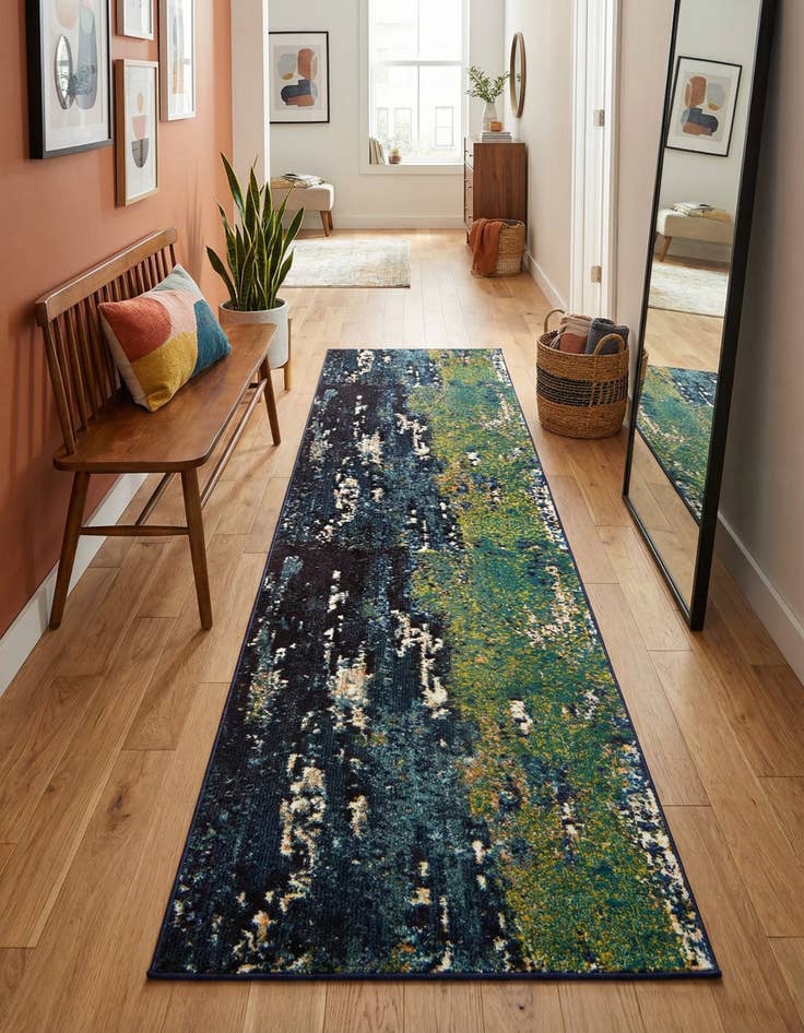 Detail image of 2' 7 x 10' Washable Hyacinth Runner Rug