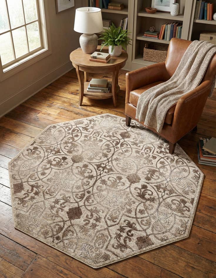 Detail image of 7' 10 x 7' 10 Nepal Octagon Rug