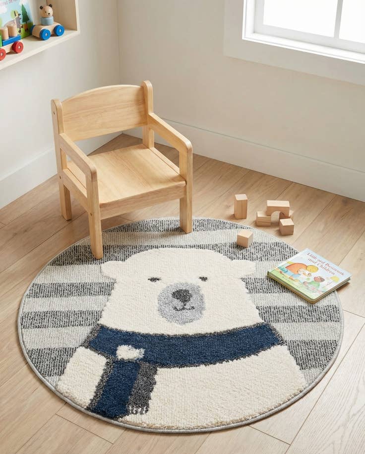 Detail image of 3' x 3' Whimsy Kids Round Rug