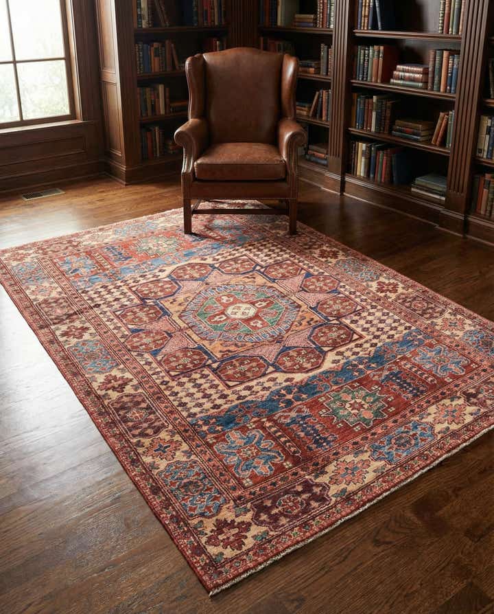 4' 3 x 6' 1 Hand Knotted Kazak Oriental Rug