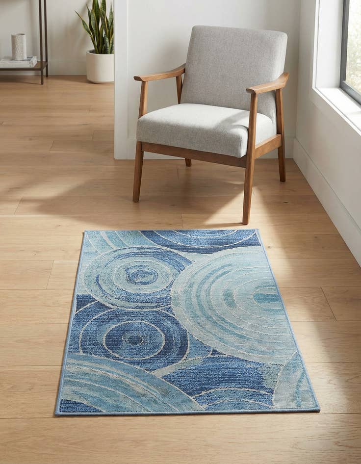 Detail image of 2' 2 x 3' Washable Modern Indoor / Outdoor Rug