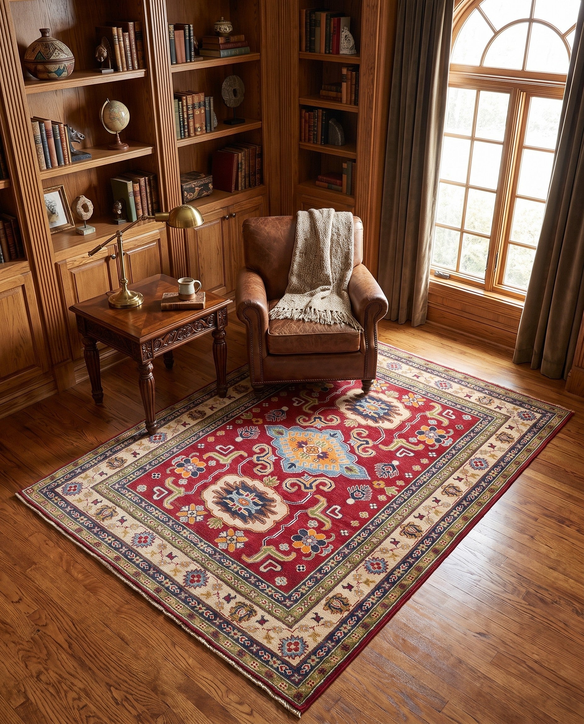 Detail image 3 of 12: 5' 1 x 6' 9 Hand Knotted Kazak Rug