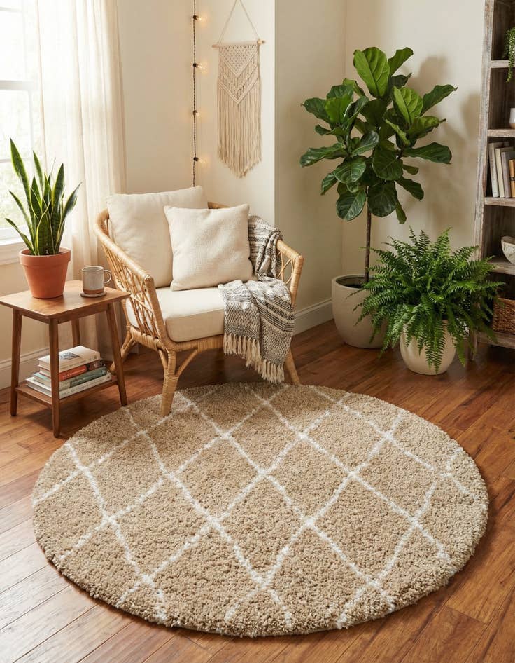 Detail image of 5' x 5' Marrakesh Shag Round Rug