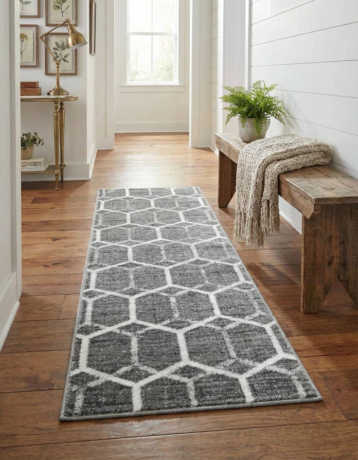 Detail image of 2' x 6' Lattice Trellis Runner Rug