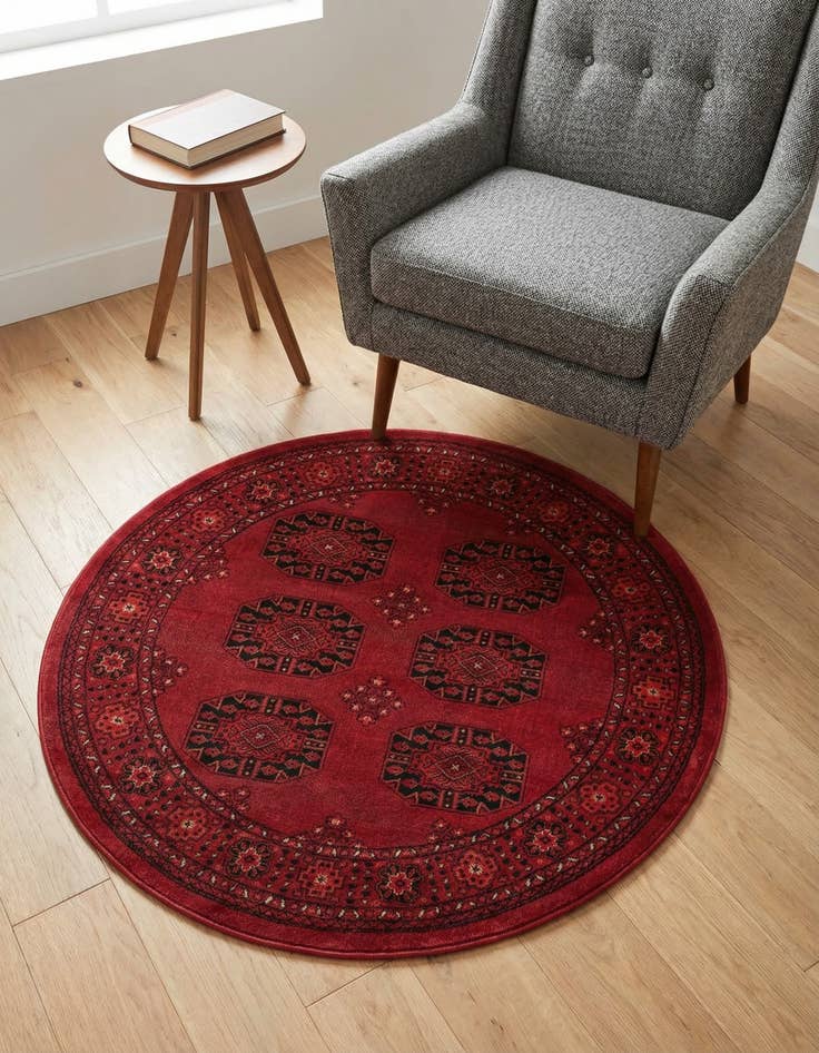 Detail image of 3' x 3' Bokhara Round Rug