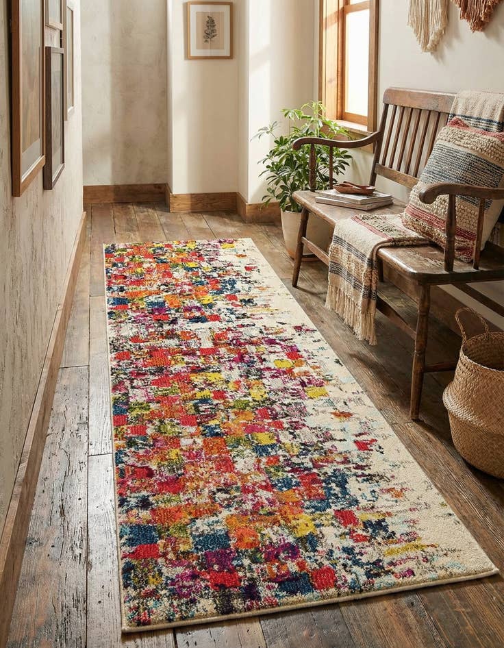 Detail image of 2' 2 x 6' 9 Washable Hyacinth Runner Rug