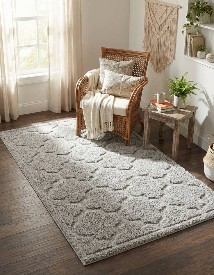 Detail image of 4' x 6' Trellis Shag Rug