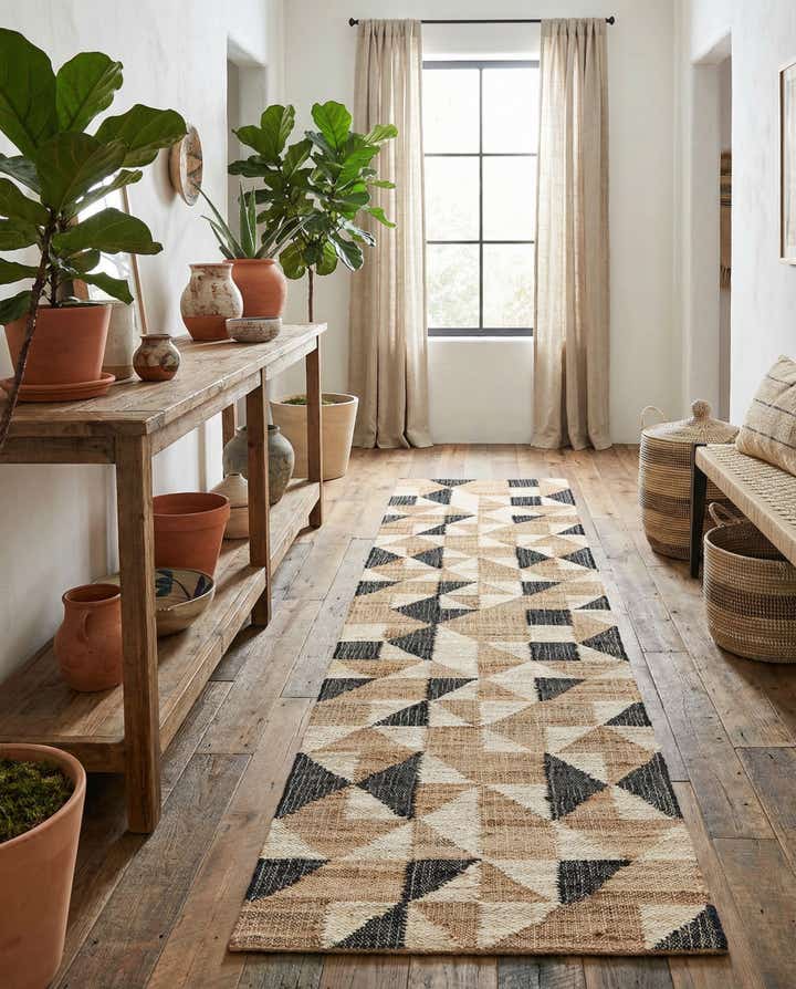 2' 7 x 12' Hand Woven Kala Handwoven Jute Runner Rug