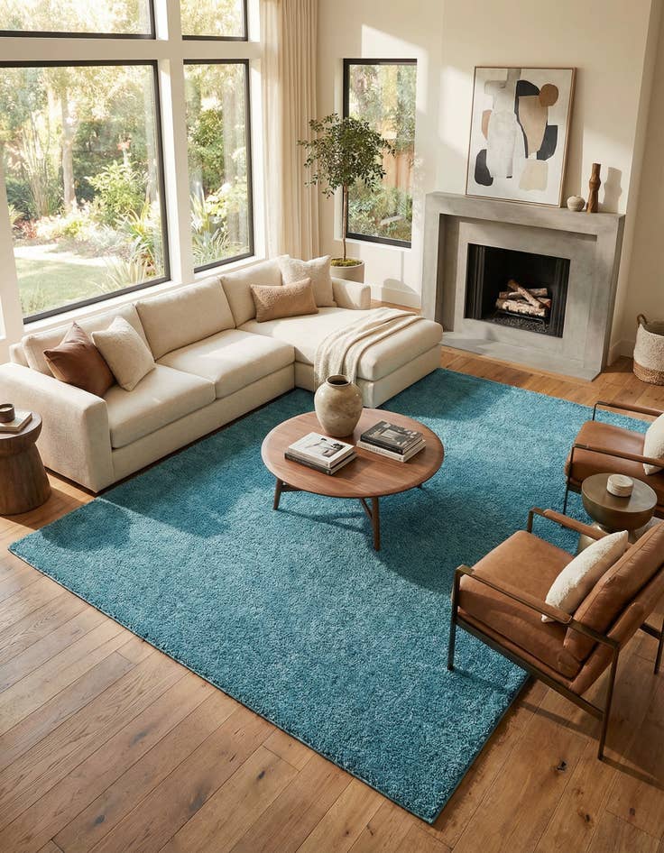 Detail image of 10' x 13' Soft Solid Shag Rug