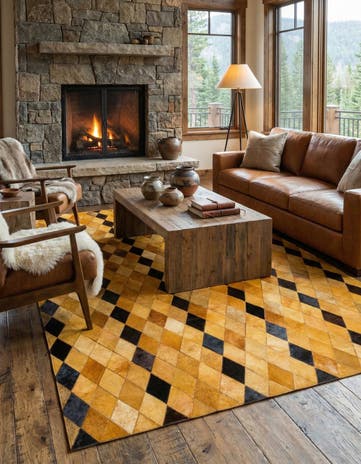 5' 1 x 8' 1 Cowhide Stocks Rug