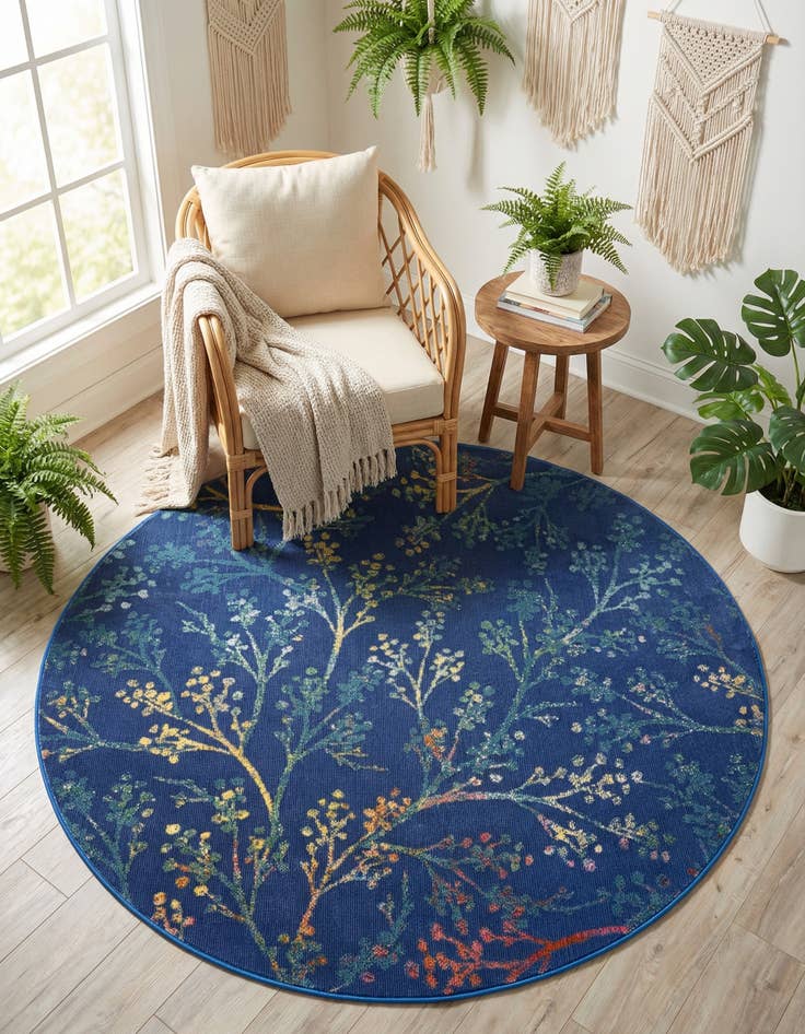 Detail image of 5' 3 x 5' 3 Blossom Round Rug