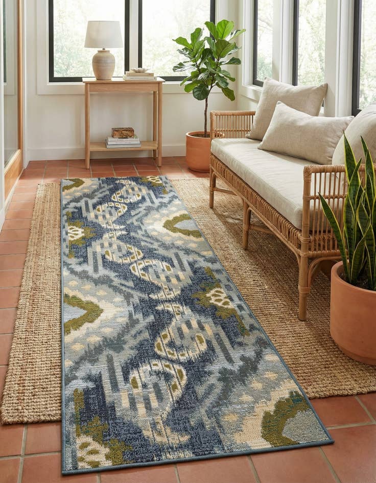 Detail image of 2' x 6' Easy-Clean Modern Indoor / Outdoor Runner Rug