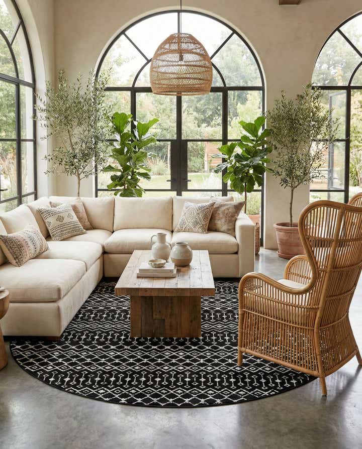 12' x 12' Kasbah Trellis Round Rug