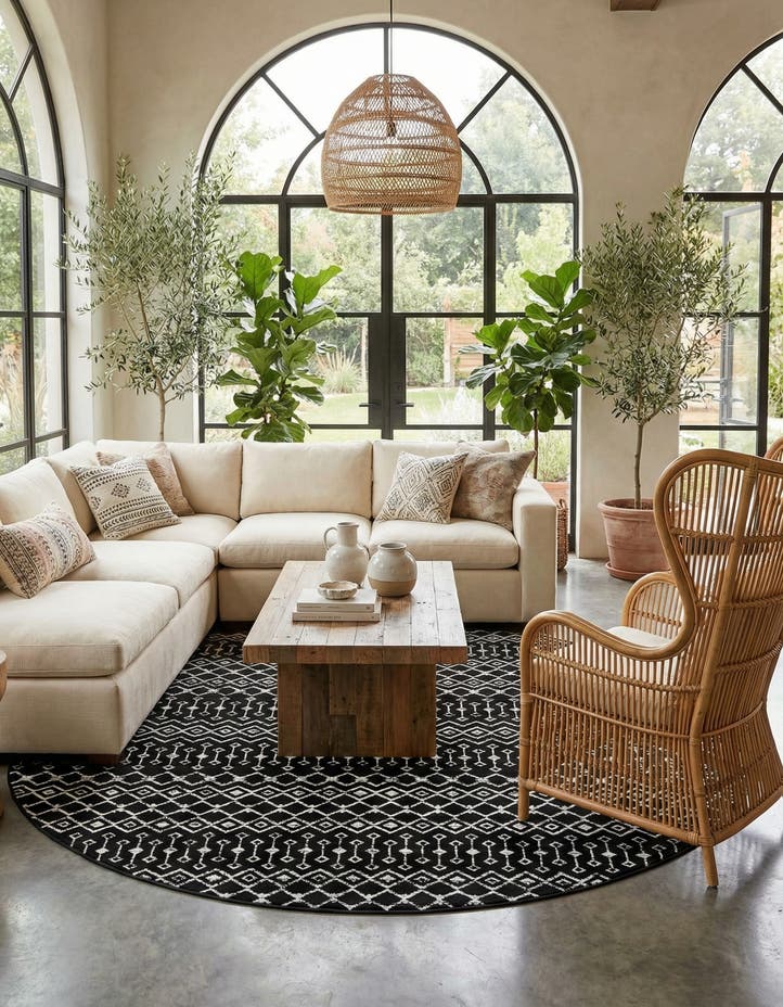 12' x 12' Kasbah Trellis Round Rug