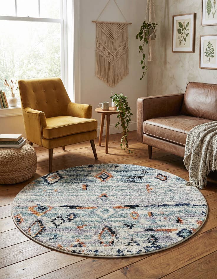 Detail image of 4' x 4' Morocco Round Rug